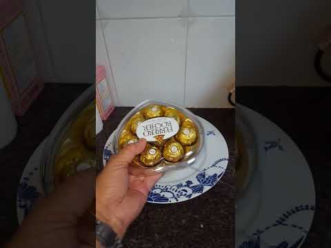 unboxing heart shape ferrero chocolate satisfying asmr sounds #shorts
