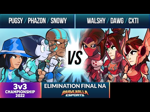 Pugsy, Phazon, & Snowy vs Walshy, Dawg, & Cxti - Elimination Final - 3v3 Championship 2022 - NA
