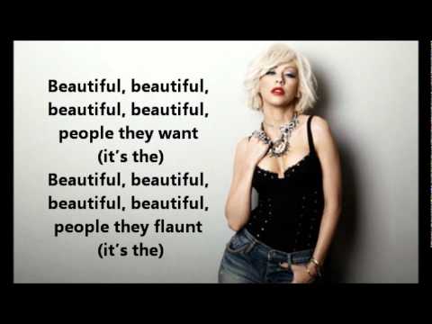 Christina Aguilera - The Beautiful People ( Lyrics On Screen )