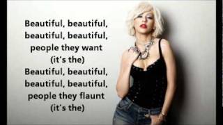 Christina Aguilera - The Beautiful People ( Lyrics On Screen )