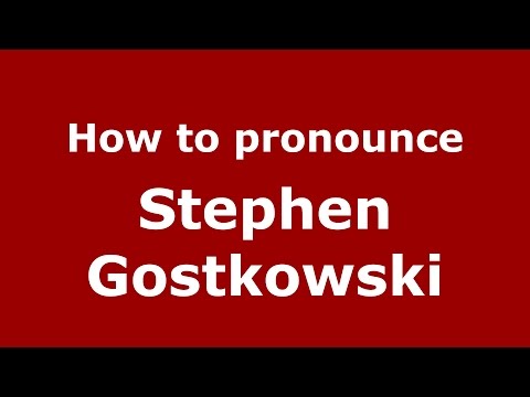 How to pronounce Stephen Gostkowski (American English/US)  - PronounceNames.com