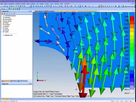 5分間のFEMAPチュートリアル - FEMAP応力ベクトル (5 Minute FEMAP Tutorial - FEMAP Stress Vectors)