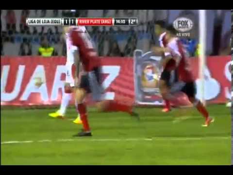 Gol de Ferreyra Liga de Loja 2 x 1 River Plate Copa Sulamericana 19 09 2013 2)