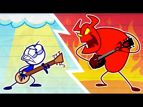 "The Shower Must Go On" Shower Of Ice and Lava | Pencilmation Cartoons!
