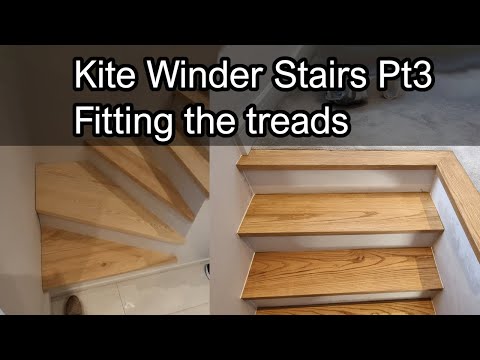 Kite winder stair build Pt3 - Fitting stained Ash treads, HiKOKI M3612DA cordless Router