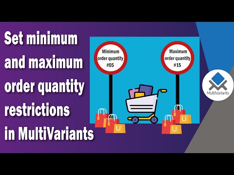 Set Minimum And Maximum Order Quantity Restrictions in MultiVariants | Shopify | MinMax | MOQ