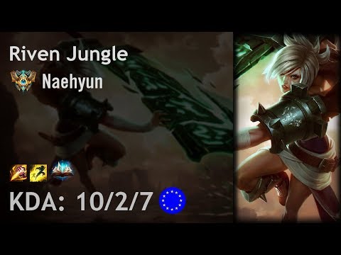 Riven Jungle vs Zac - Naehyun - EUW Challenger Patch 8.3