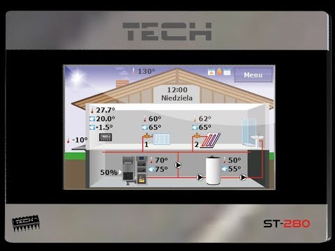 Кімнатний термостат TECH ST 280 Працює в парі з автоматичним казаном Bitherm Tigra(Cobra) 15 кВт