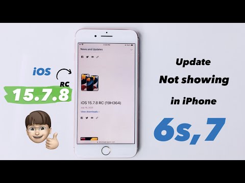 iOS 15.7.8 RC update not showing on iPhone 6s,7 FIXED || Download Now