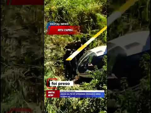 PM SP em ação! Helicóptero Águia intercepta aeronave com 280 kg de drogas no interior | Piloto preso