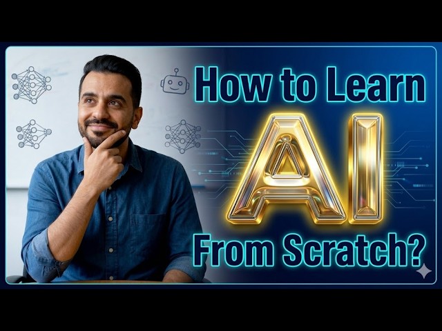 How to Learn AI for Beginners in 2026 YouTube thumbnail