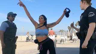"Stand Off" - Daisy the Venice Healer confronts LAPD & Homeless Clean Up Crew