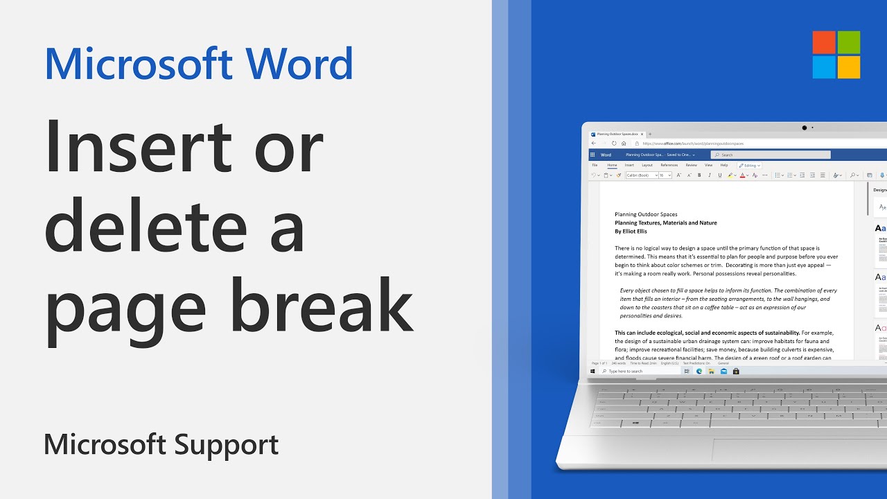 How to add or remove page breaks in Word | Microsoft