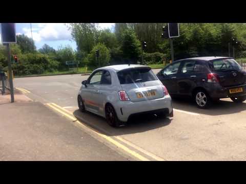 Modified Abarth 500- turbo sounds, revs and accelerations!