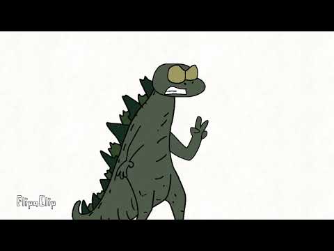 Godzilla versus monkey (fan made animation)