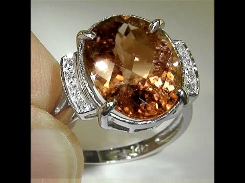 Rare Tourmaline & Diamond Cocktail Ring 8.05 ctw Solid 14kt Gold