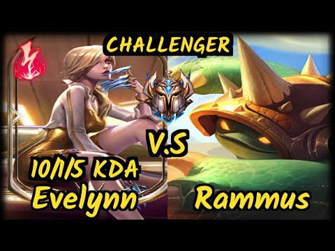 PNG Minerva (EVELYNN) vs RAMMUS - 10/1/5 KDA JUNGLE CHALLENGER GAMEPLAY - BR
