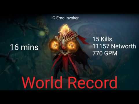 Invoker World Records Broken by iG.Emo