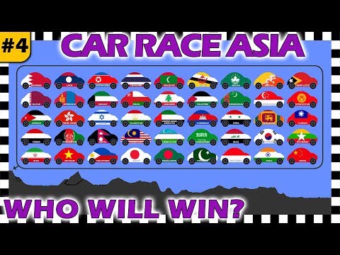Country Cars Race Asia 2018 Part 4 - Algodoo - Who Will Win?