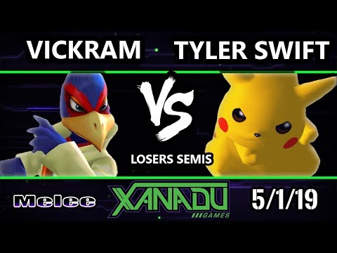 S@X 300 SSBM - Vickram (Falco) Vs. Tyler Swift (Pikachu) - Smash Melee Losers Semis