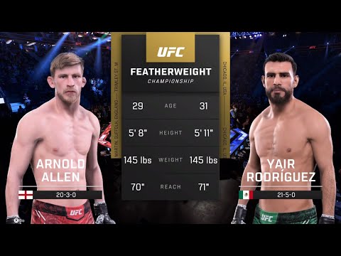 UFC 5 Gameplay Arnold Allen vs Yair Rodriguez