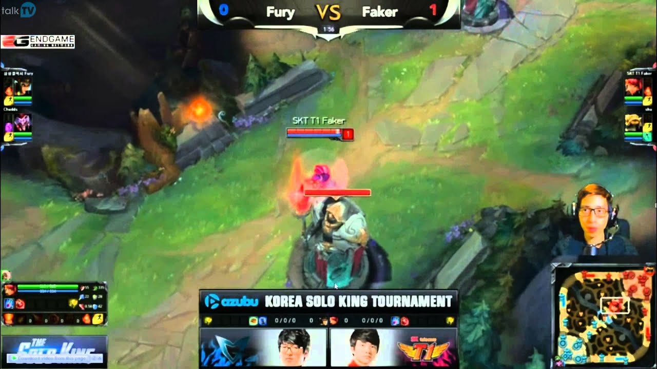 LMHT: Faker vs Fury giải The Solo King 1v1 Hàn Quốc (Game 2)