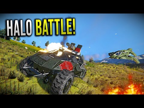 HALO LAND BATTLE! - Space Engineers PVP Battles!