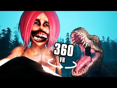 360° VR - TITAN AND T-REX TRY TO EAT YOU! | Virtual Reality Experience