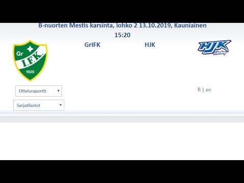 191013 GrIFK B - HJK, klo 1520