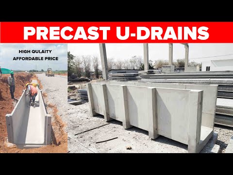 U - Drain VME precast | construction of concrete drain installation | Precast U Drain Manufacturers