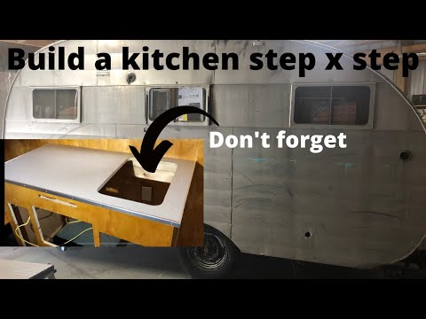 EP 144  Building vintage camper kitchen from the ground up. 1954 King vintage travel trail retro RV