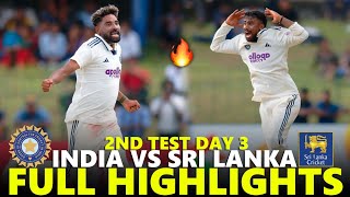 India vs Sri Lanka 2nd Test Day 3 Full Highlights 2026 | IND VS SL