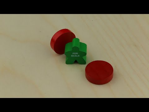 Disc, 18mm x 5mm, Red video