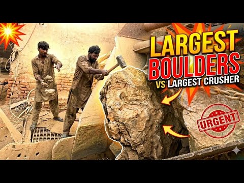 BIG ROCK 🪨 Crusher Machine - FULL Powerfull Process A Giant in Action-Big Rock Crushing