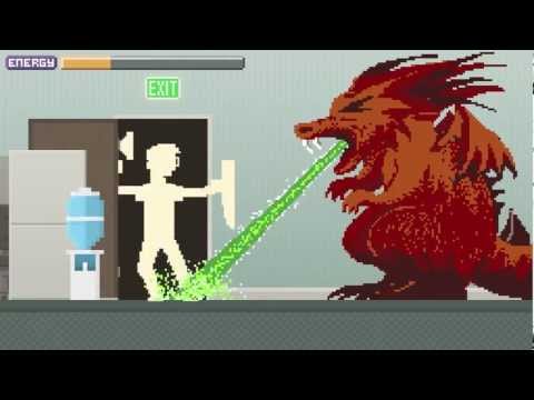 YouTube video Dragon attacks office worker.