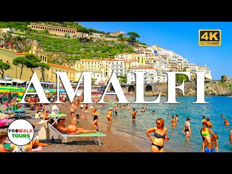 AMALFI, Italy Walking Tour 🇮🇹 | Summer 2025 | Scenic Streets, Beach & Mountain Views