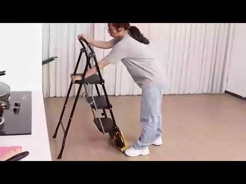 Gambar Fixsteps Tangga Lipat Troli 2In1 3 Step - Hitam