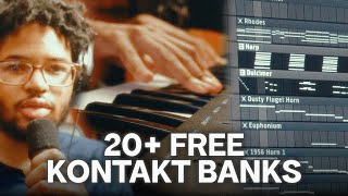 Making A CRAZY Jazz Sample With FREE KONTAKT BANKS with @ddemibby