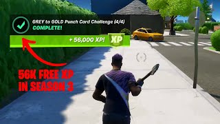 GREY to GOLD Punch Card Challenge - 56K XP Reward - Upgrade Weapons to Different Rarities Fortnite