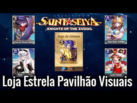 Tudo Sobre Loja Estrela e Pavilhão de Visuais Saint Seiya Awakening