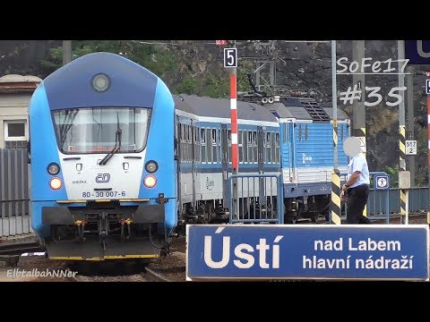 Ústí n.L. hl.n. mit ČD 123, 150, 163, 371, 440, 742 +Personen-(Os, R, EC) & Güterzüge / SoFe17 [#35]