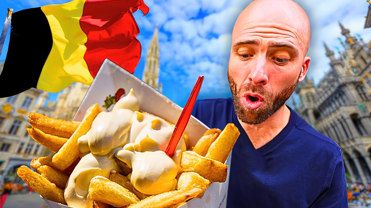 The Best BELGIAN FRIES TOUR of Brussels, Belgium!