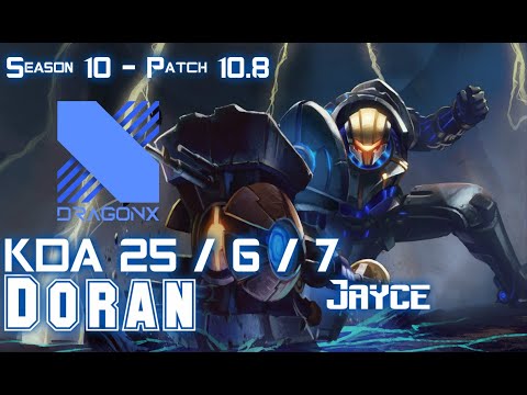 DRX Doran JAYCE vs JAX Top - Patch 10.8 KR Ranked