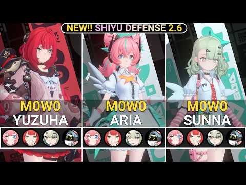 NEW CHARACTER! M0W0 Aria X Yuzuha X Sunna Showcase | NEW! Shiyu Defense ZZZ 2.6