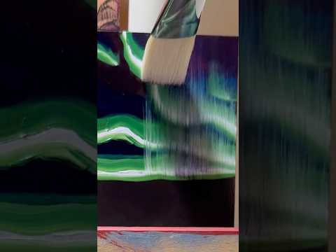 How to Paint: 🌌NORTHERN LIGHTS🌌 (beginner-friendly) #paintingtutorial