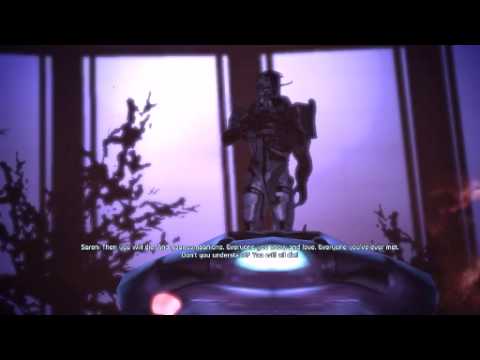 Mass Effect - Renegade FemShep convincing Saren to do the galaxy a favor