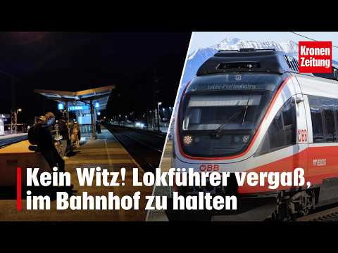 No joke! Train driver forgot to stop at the station | krone.tv "NEWS"