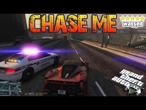 FERRARI Grand THEFT AUTO!! | CHASE ME!! GTA 5 | HIGH SPEED PURSUIT | 5 Stars Wanted Level