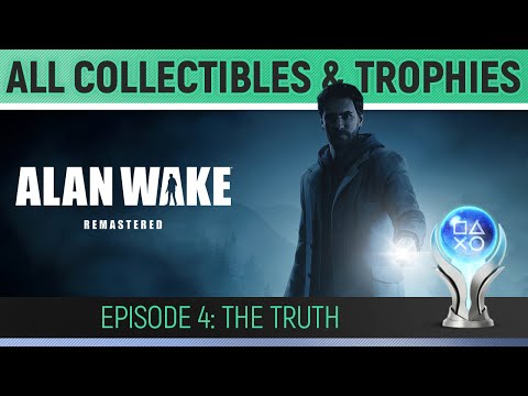 Alan Wake Remastered - Episode 4: The Truth - All Collectibles & Trophies 🏆 Manuscript, Coffee...