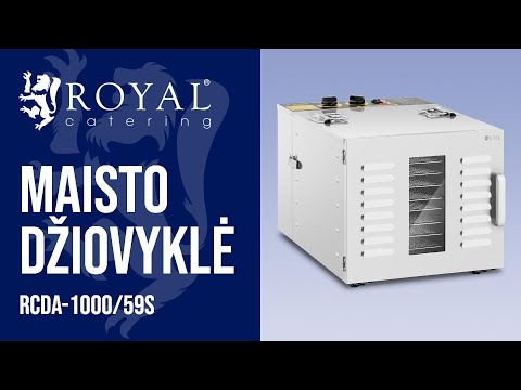 vaizdo įrašas - Maisto džiovyklė - 1 000 W - 10 padėklų